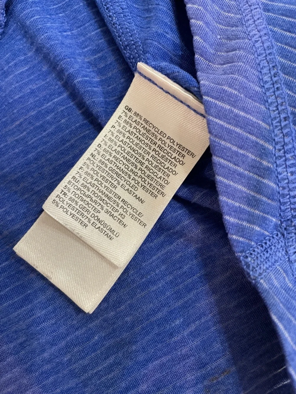 The North Face Women's Short Sleeve V-Neck Top in Royal Blue - Picture 4 of 5